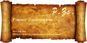 Papos Zsuzsanna névjegykártya
